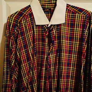 Steven Land Multi-colored French Cuff 19 36/37